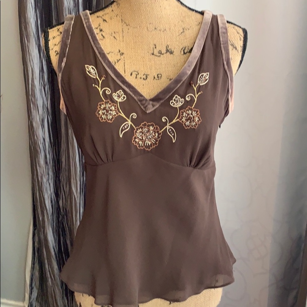 Ann Taylor Loft Blouse w/ beaded sequence